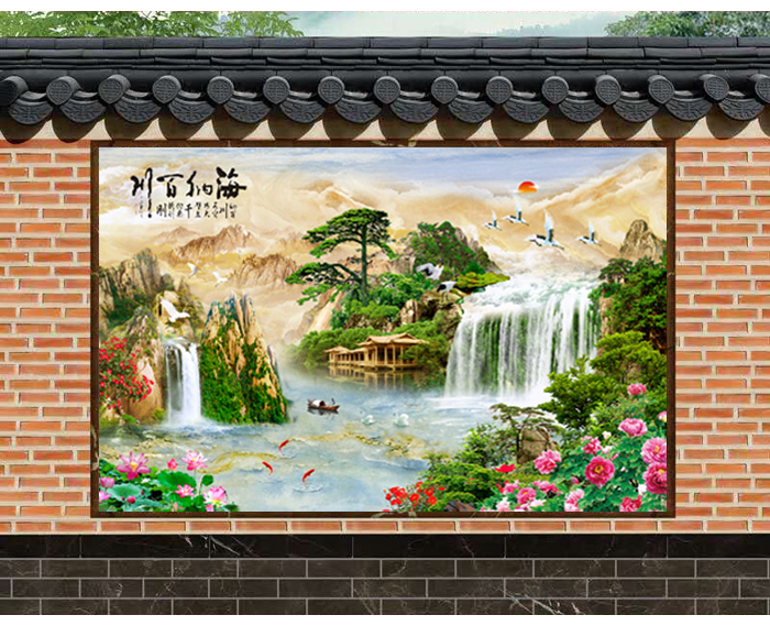 迎门墙壁画