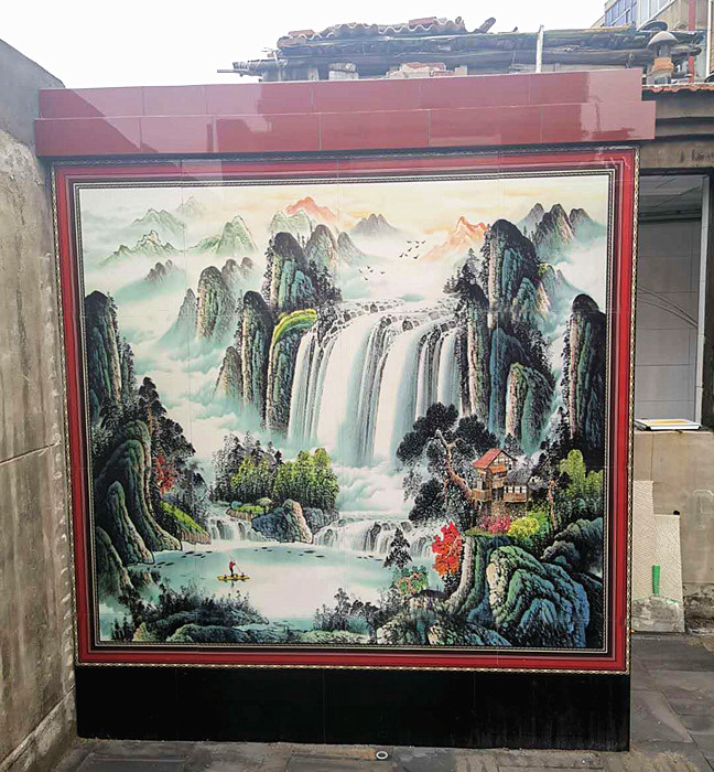 迎门墙壁画